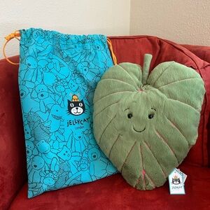 NWT Retired Jellycat Pink Angel Leaf Rare